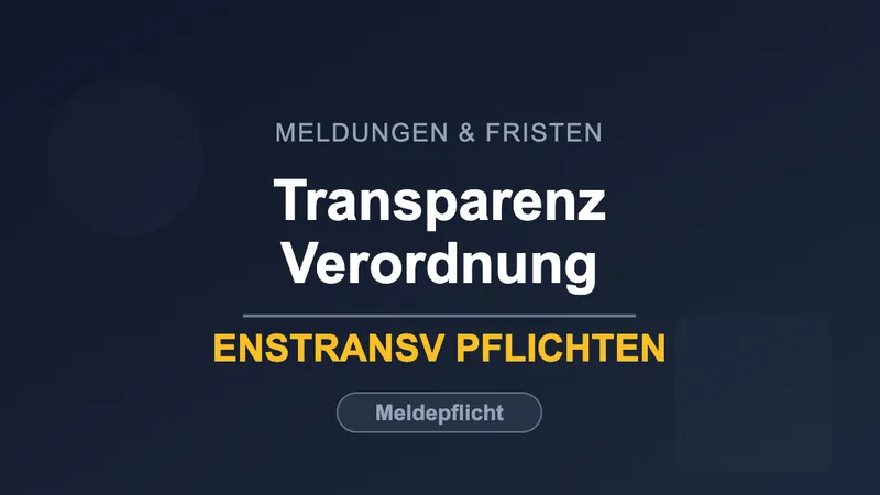 Transparenzverordnung EnSTransV für Energiesteuer-Erklärungspflicht
