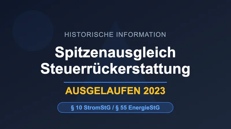 Stromzähler für Stromsteuer-Spitzenausgleich